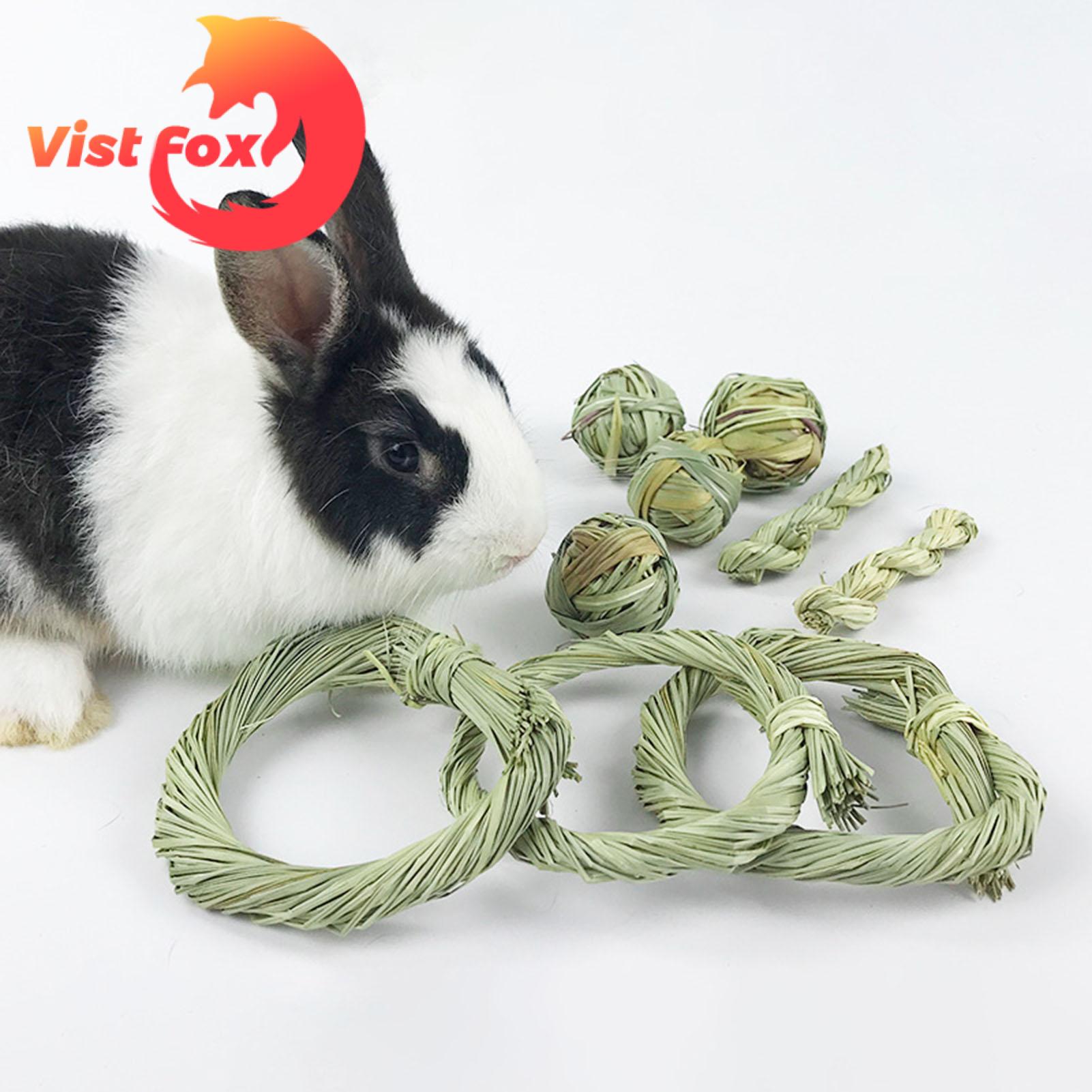 Vist Fox Rabbit Chew Grass Natural Hay Grass Treat Bunny Chew Toys. 