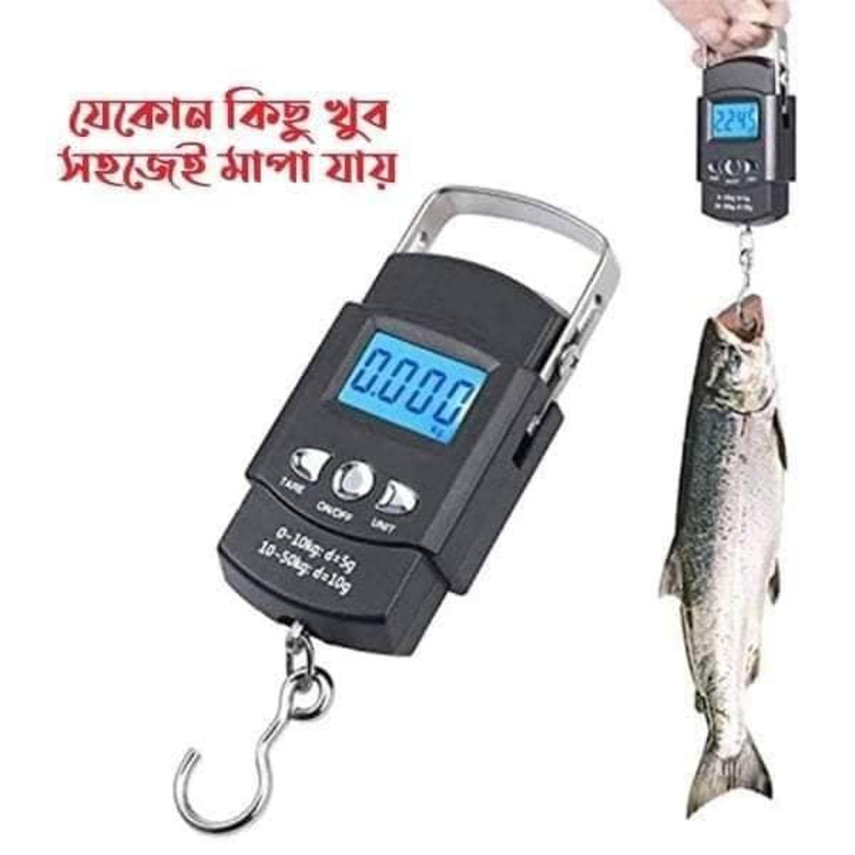 Kitchen Digital Fish Scale 110lb/50kg, Portable Luggage Weight