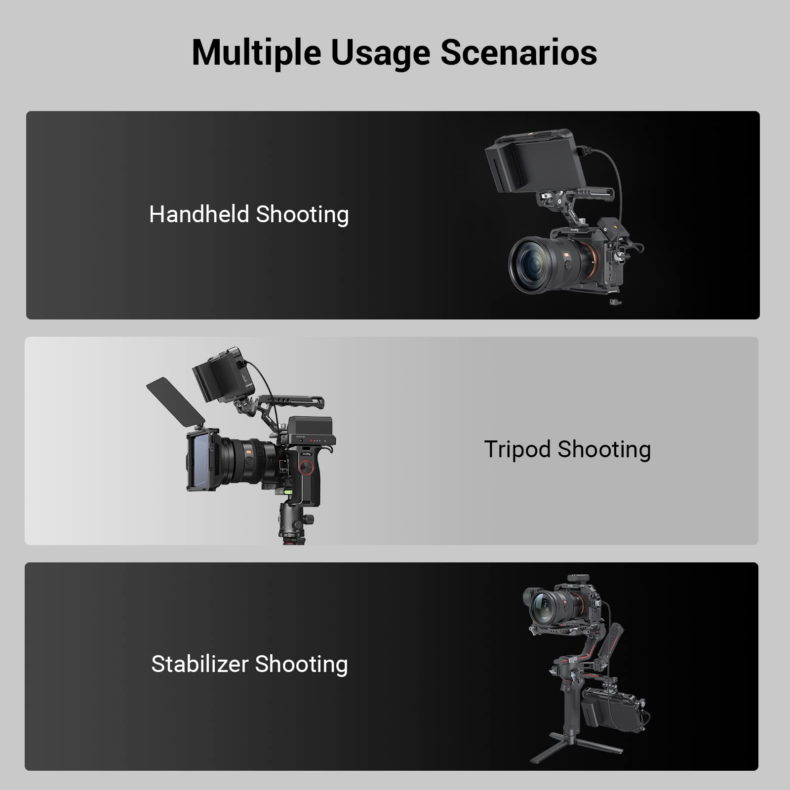 SmallRig A7m4 A7 IV Full DSLR Camera Cage for Sony Alpha a7iv A7 IV / Alpha 7S III Advanced Cage Kit L-Bracket Baseplate -3667B. 