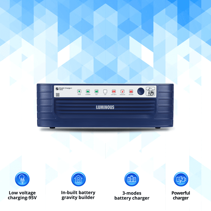 LUMINOUS IPS UPS 1450 924 WATT SHAKTI CHARGE MODEL FOR SINGLE BATTERY OFFICIAL WARRANTY