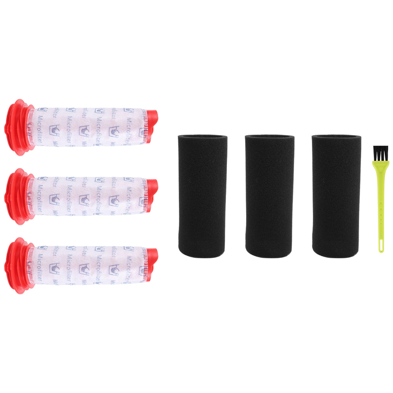 Replacement Filter Kit for Bosch Athlet, 3 Main Stick Filter + 3 Foam Athlet Filters for Bosch Cordless Vacuum Cleaner. 