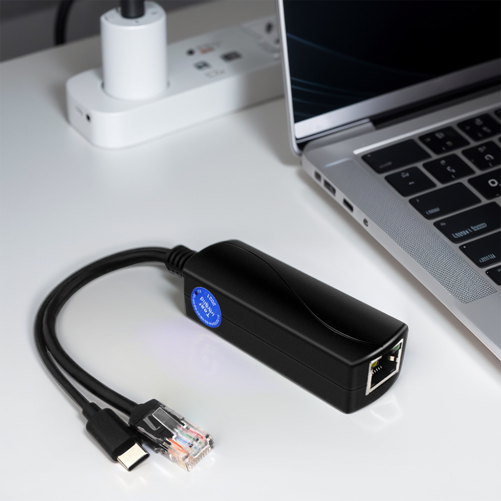 PoE Splitter USB TYPE C 5V IEEE802.3af/at Compliant PoE Power Over Ethernet Splitter Adapter Adaptive 10/100/1000Mbps. 