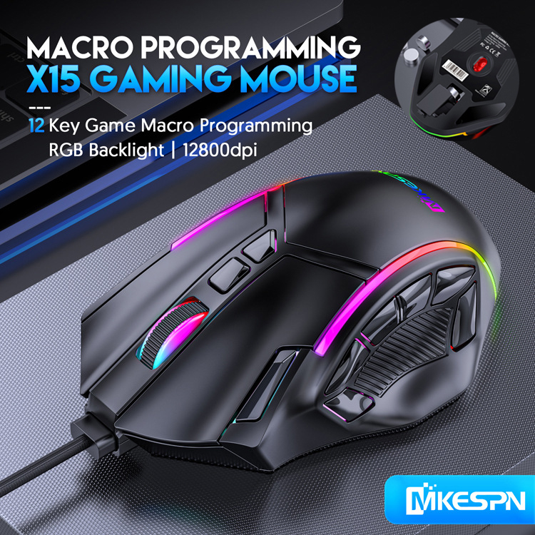 PUBG Pen PC mac grade for ght MaRGB Li12 programmable macro RGB12800DPI Free Heavy Gaming Mouse Keys Gaming Mouse x to 6 notebook computers