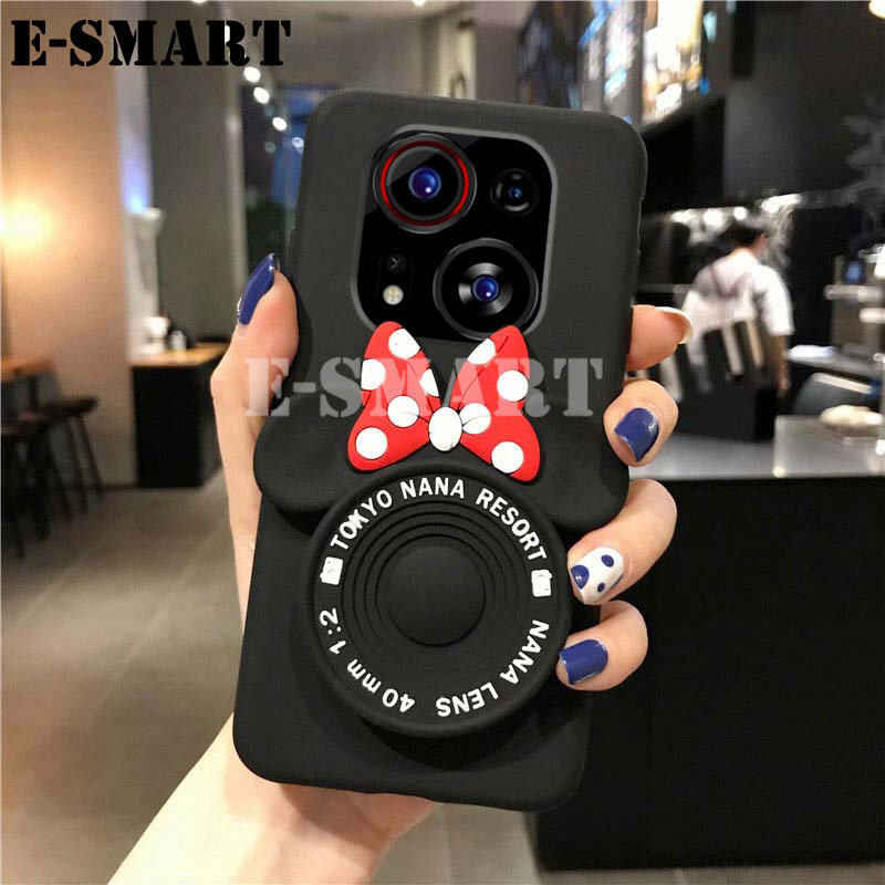 For Tecno Phantom X2 Pro Case Makeup Mirror Soft Cute Cartoon Camera Stand Silicone Cases for Tecno Phantom X2 Pro Back Cover Casing. 