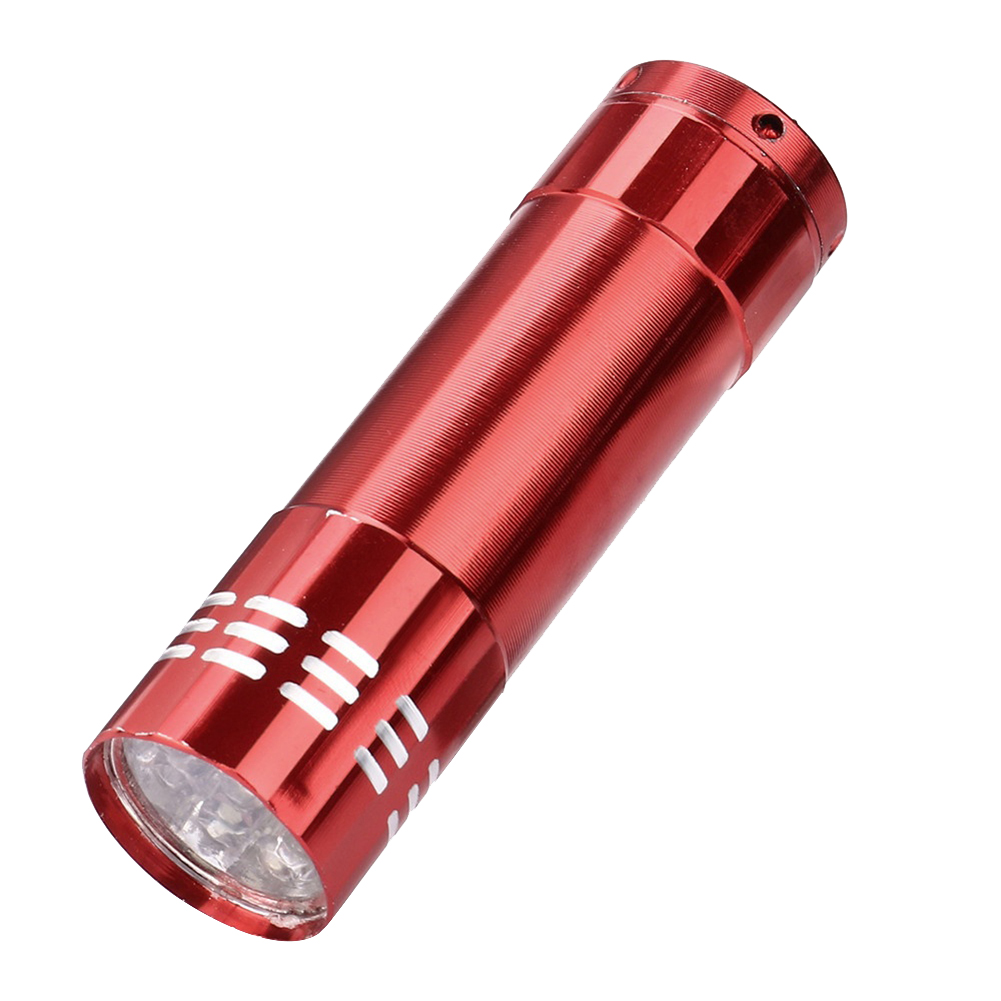 Portable Mini Aluminum Multifunction 9LED Flashlight Torch Light Pocket Lamp. 