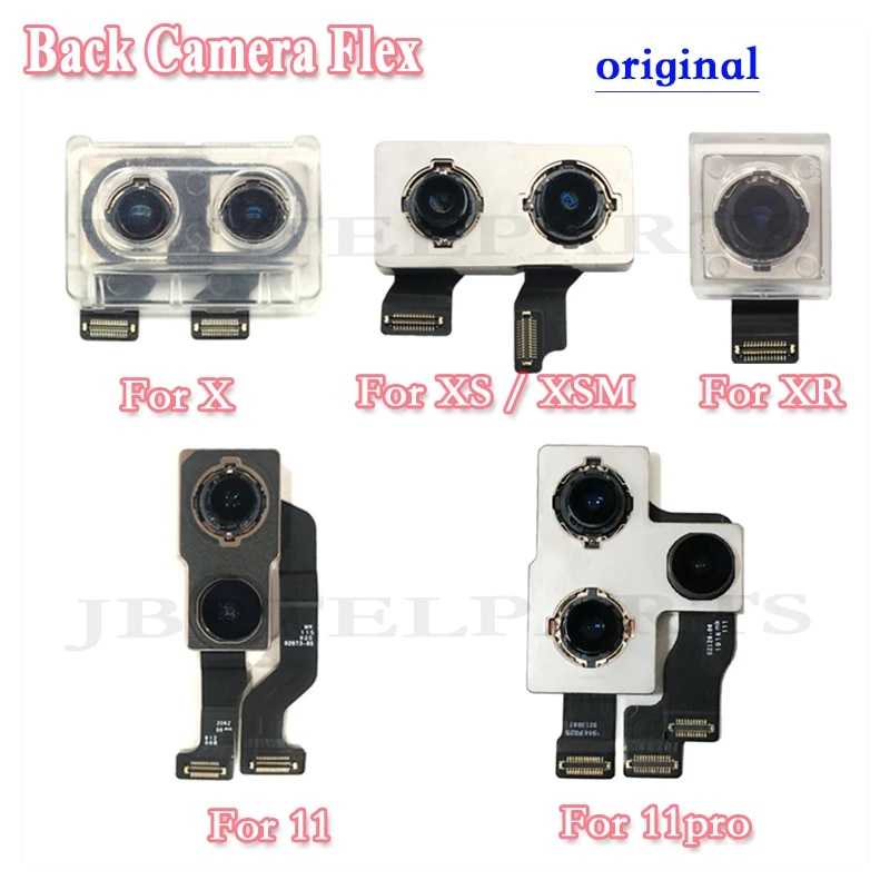 Main back camera for iPhone 4 5s 5c SE 2020 6 6S 7 8 Plus Rear Camera with flex cable facing tested Replacement parts. 