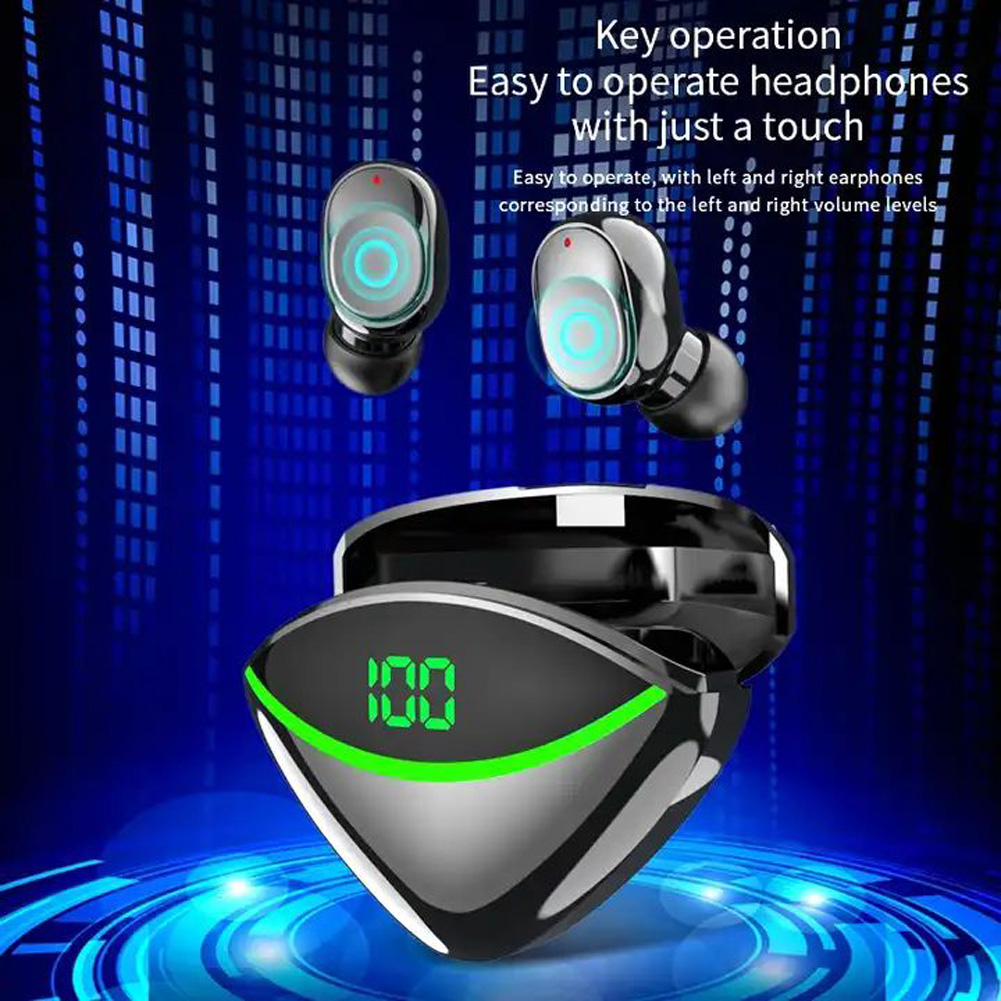 Y-ONE Wireless Earbuds In-Ear Clear Calling Earphones With Power Display Charging Case For Phone Computer Laptop. 