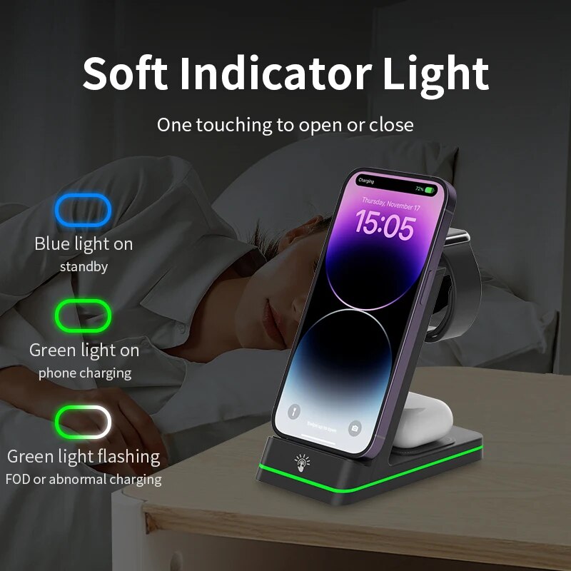 3 in 1 Wireless Charger for Google Pixel Watch, Pixel Fold/7a/7/7 Pro/6/6 Pro,Wireless Charging Station for Multiple Devices.. 