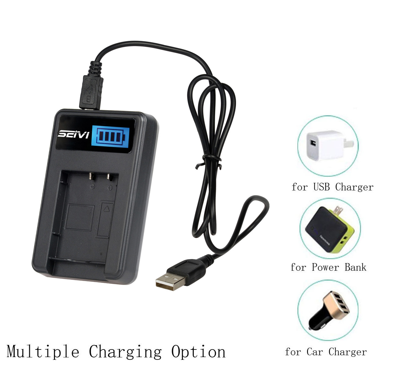Battery Charger for Sony Cyber-shot DSC-W100 DSC-W110 DSC-W115 DSC-W120 DSC-W125 DSC-W130 DSC-W150 DSC-W170 Digital Camera. 