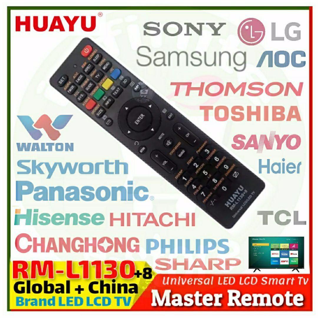 RM-L1130+8 All-in-One Universal TV Remote Control the 8th generation Replacement for Smart Non-Smart TV. 