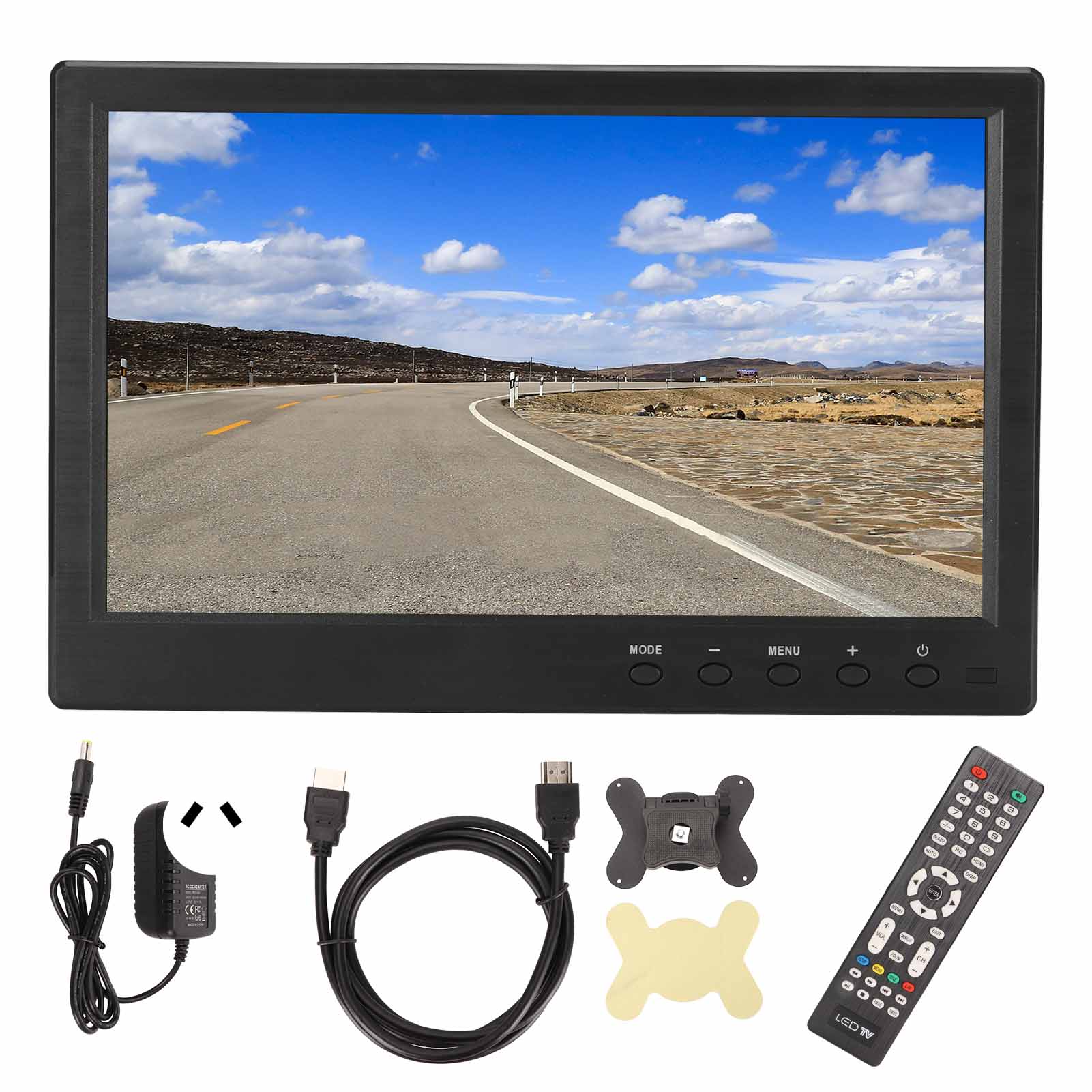 10.1inch HD Monitor TFT LCD Color Screen HD Multimedia Interface VGA BNC AV Ypbpr Input Portable Monitor 100‑240V AU Plug. 