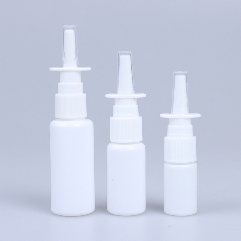 10/20ml/30ml Empty Plastic Nasal Pump Spray Bottles Sprayer Mist Nose Refillable  Travel Size Container. 
