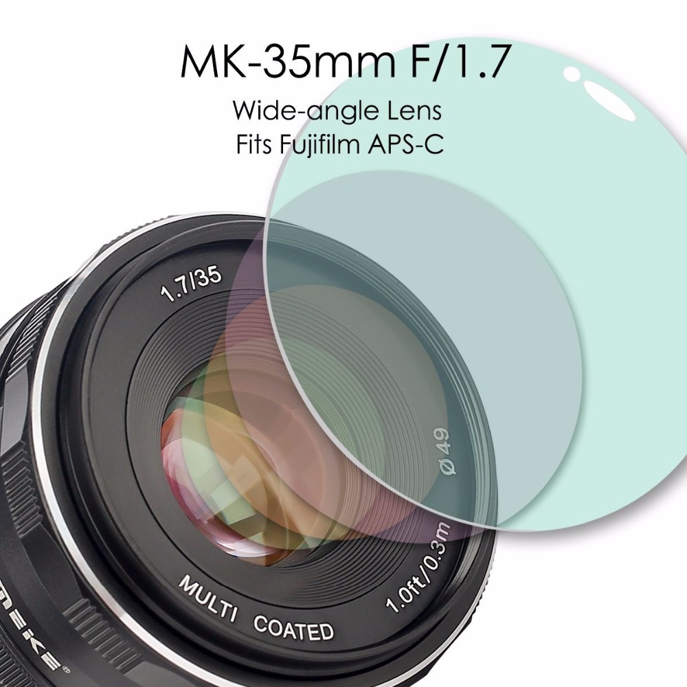 Meike 35mm F1.7 Camera Lens APS-C Large Aperture Manual Focus for Panasonic Olympus Fujifilm Sony Canon M10 M5 Mount Camera. 