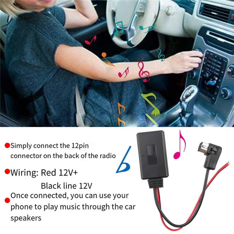 1 PCS Bluetooth 5.0 Auxiliary Input Wireless Audio Cable Adapter Black Plastic for Pioneer P99 Pioneer CD DVD Pioneer DEH-P IP-BUS Series. 