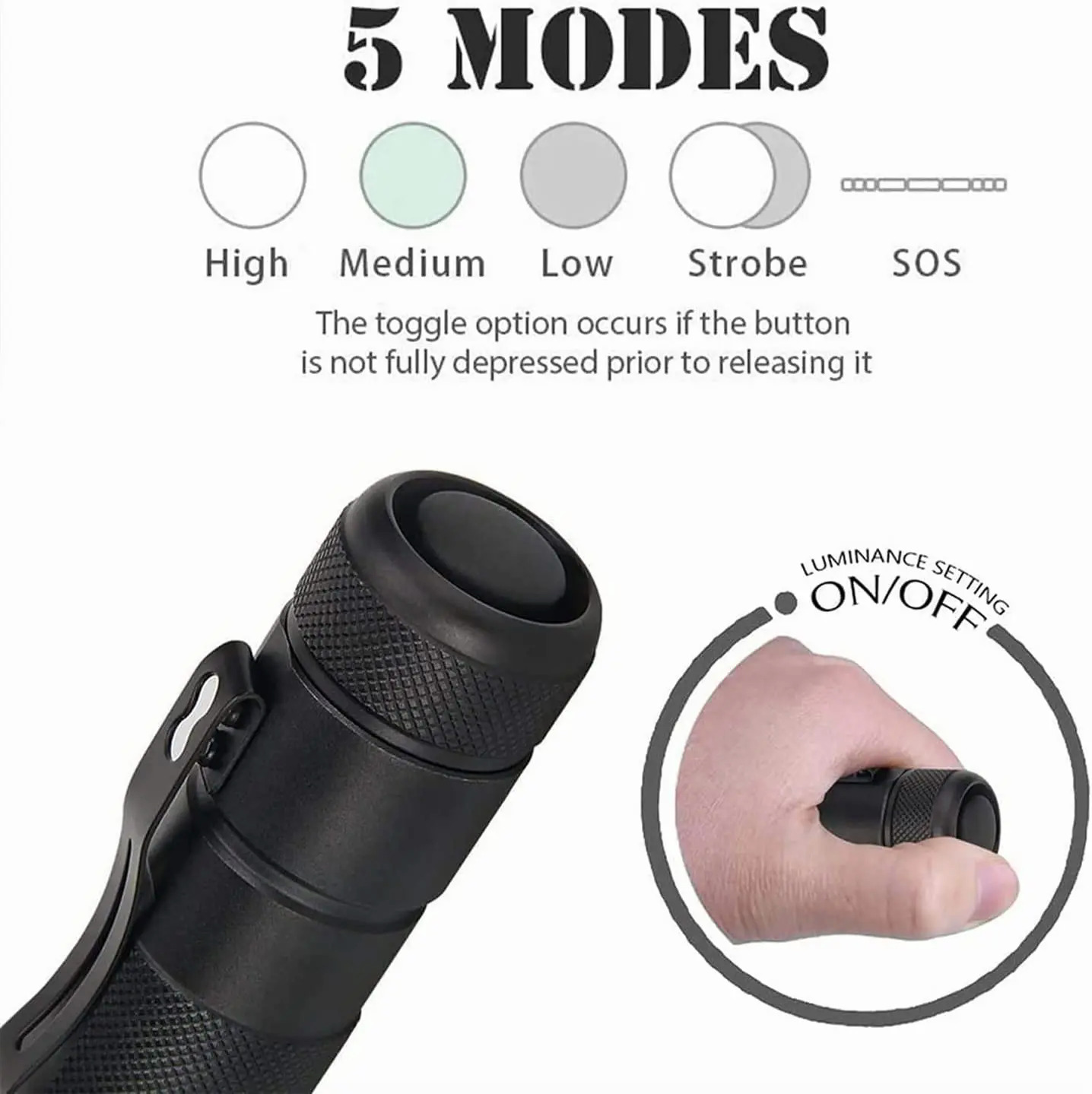 Ultrafire 18650 portable tactical torch led high lumen 502B flashlight USB charger, rechargeable battery. 