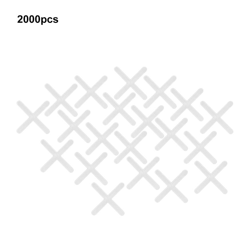 Tile Spacer 2000Pcs Ceramic Tiler Plastic Cross Plumber Reuseable Leveling System 2mm/2.5mm. 
