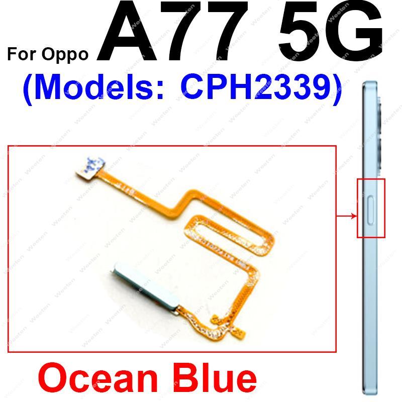 Fingerprint Sensor Flex Cable For OPPO A72 A74 A76 A77 A77S 4G 5G Touch Power Button Finger Print Sensor Flex Ribbon Parts. 