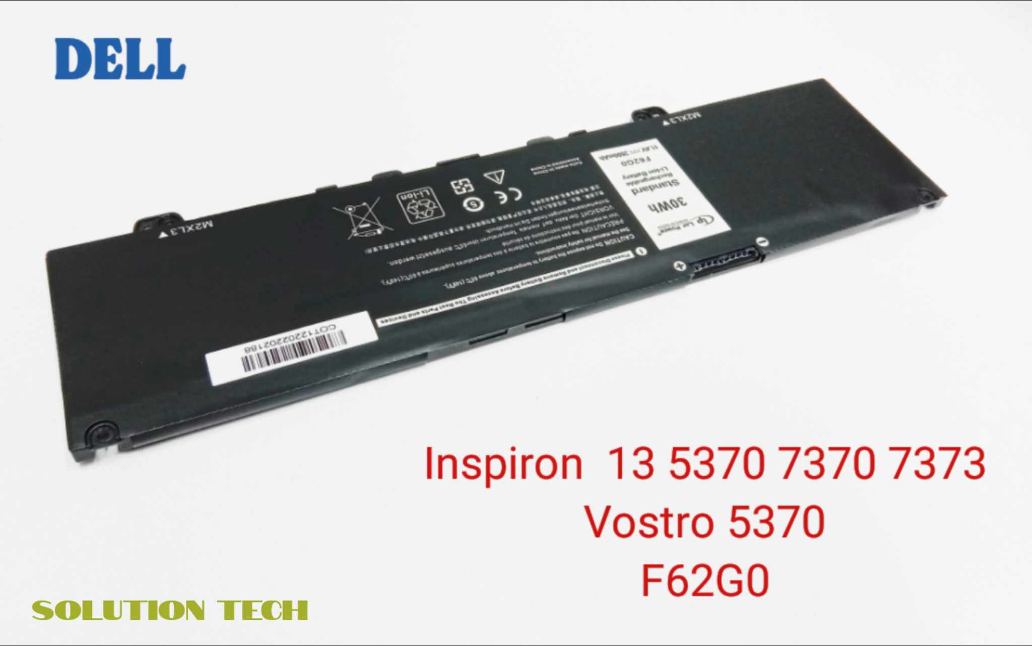 F62G0 Battery For Inspiron 7373 7386 7370 7380 5370, Vostro 5370