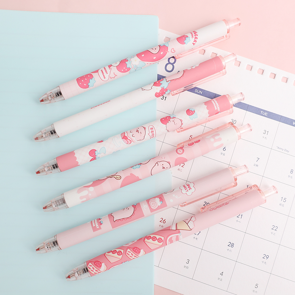 New 1/10Pc 0.5Mm Little Dinoaur Cartoon Gel Pen Preing Pen Roller Ballpoint Pen Cute Pink tationery Bullet Head ignature Pen tationer. 