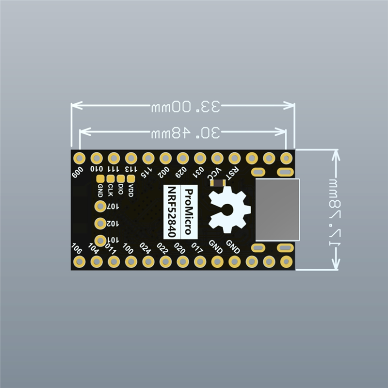 Promicro NRF52840 Development Board for Nice Nano V2.0 Bluetooth Charging Management Board Easy to Use. 