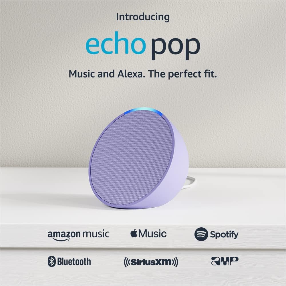 Amazon Alexa Echo Pop | Compact smart speaker with Alexa. 
