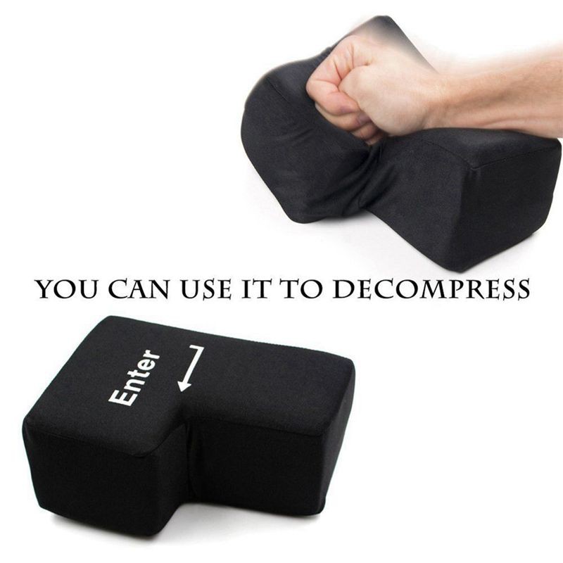 Enter Key Pillow, Big USB Enter Button Stress Relief Vent Tools, Unbreakable Rel. 