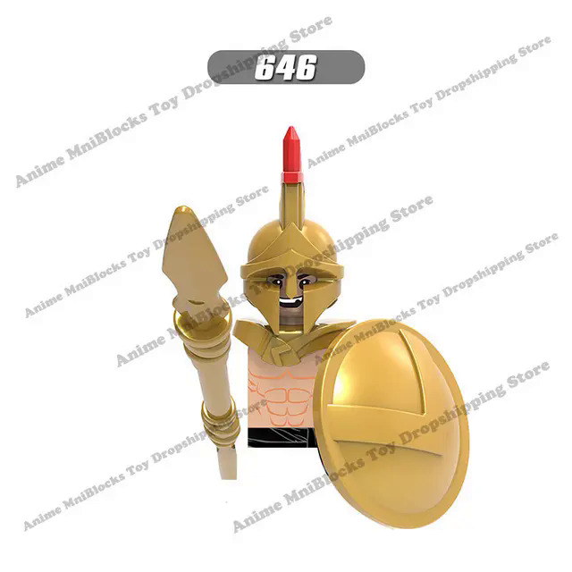 Anime Movies 300 Spartan Medieval Roman Soldier Warrior mini action toy figures building blocks kid Assembly toys model dolls Dislikelike. 