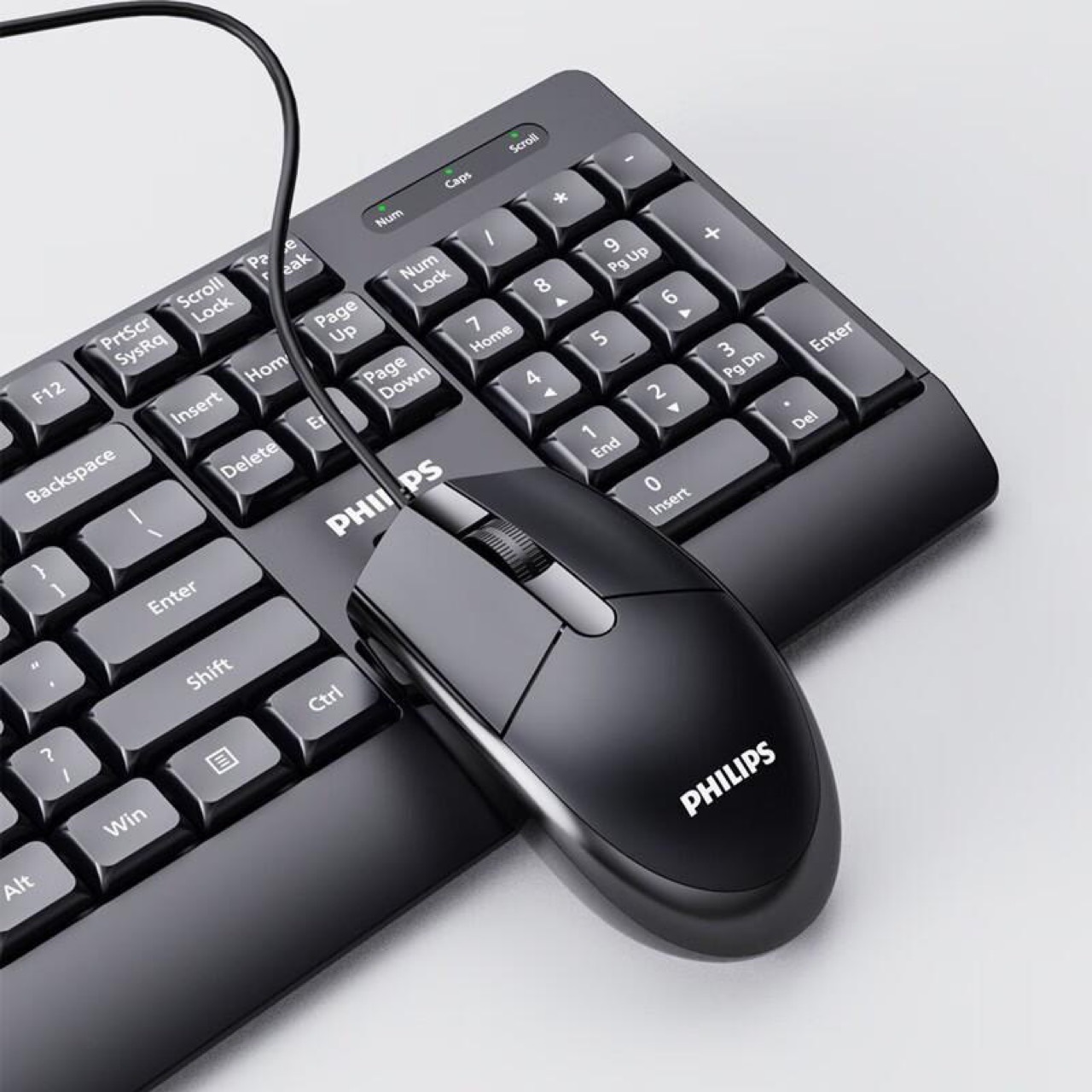 Philips Philips Keyboard & Mouse Combo Wired Hand Rest, Wireless Office, Silent Desktop, Computer Universal. 
