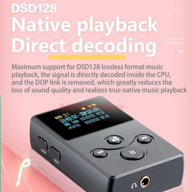 Xduoo X2S Hi-Res Lossless Mini Portable Music MP3 Player DSD APE FLAC WAV AIFF WIMA AAC DSD128 PCM 24Bit/192K dunu. 