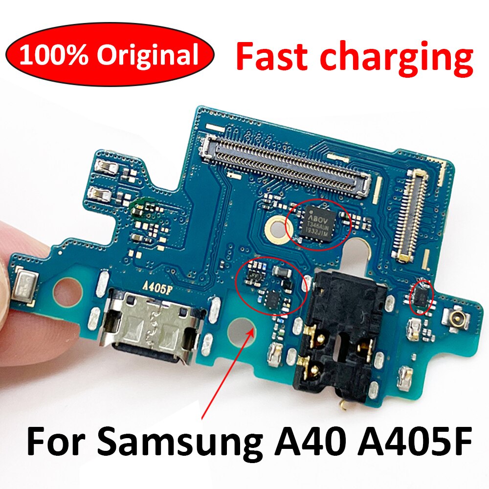 USB Board Charging Port Board USB Connector Board Flex Cable For Samsung A40 A405 A405F Tested. 