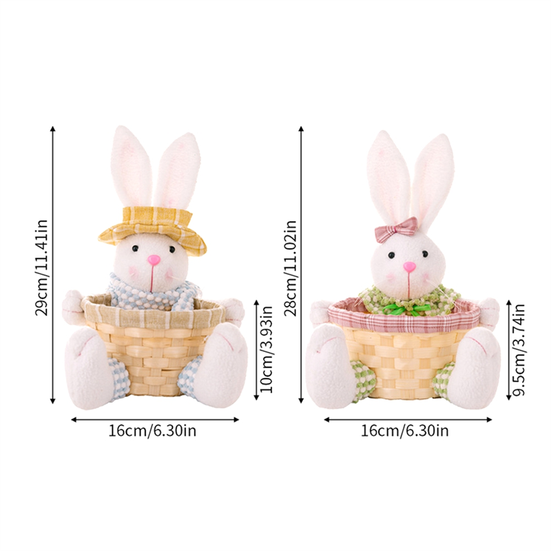 Easter Candy Dish, Bunny Easter Basket, Easter Candy Storage Basket, Gift Box for Table Decor Easter Gift Easy to Use C