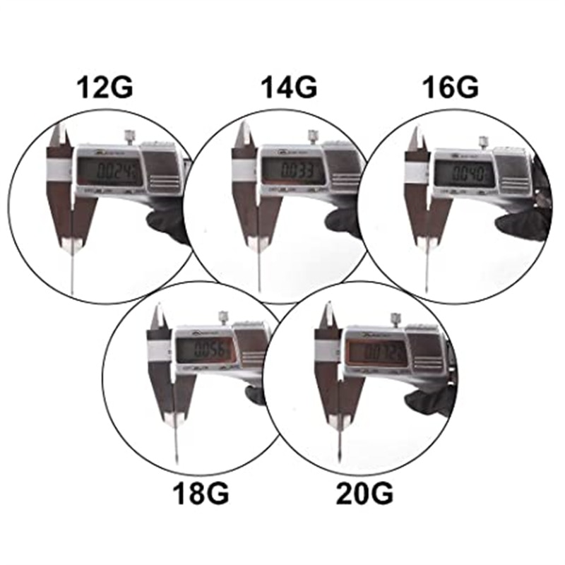 10PCS Disposable Sterile Piercing Needles 14G 16G 18G 20G Mix Body Piercing Needles Bulk Nose Ear Navel Eyebrow Piercing Tool. 