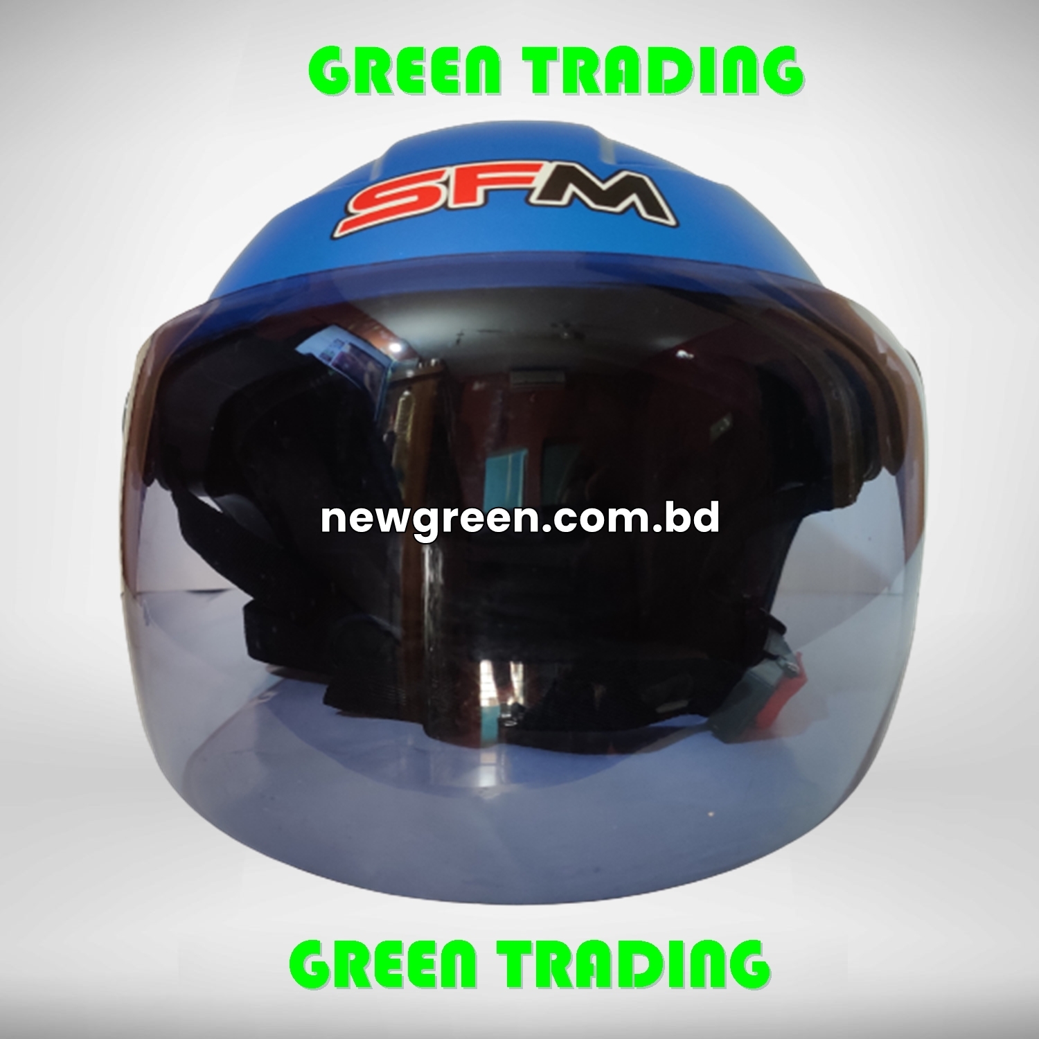 Half-Helmet Open Face Helmets With Black Glass-  Helmet. 