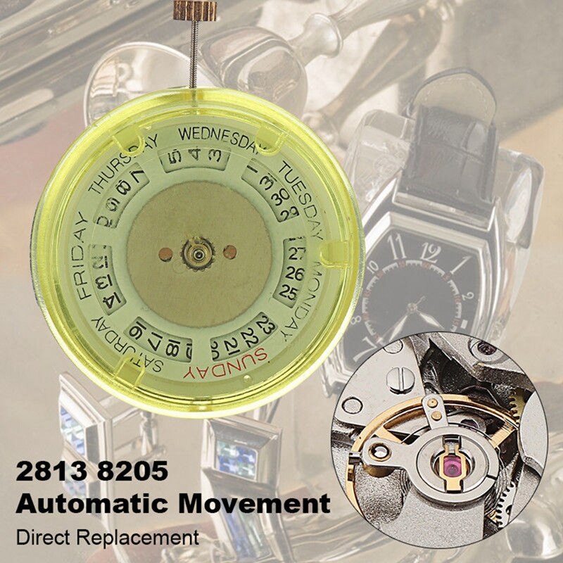 2813 8205 Automatic Movement Watch Double Calendar Day Date Accuracy Direct Replace For Mechanical Watch Movement Repair. 