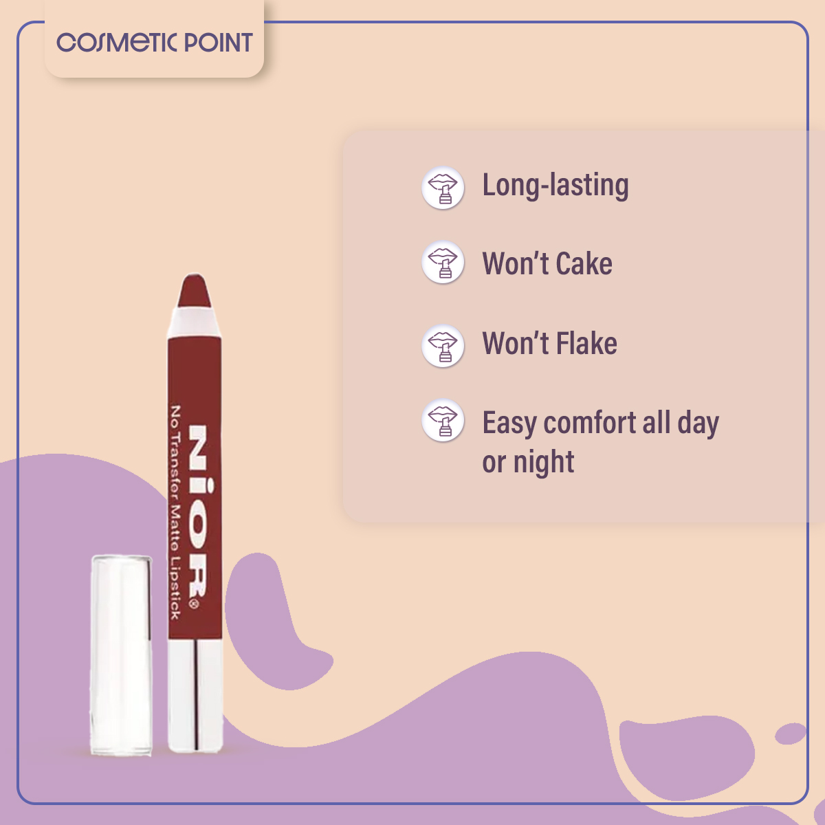 NIOR-NO TRANSFER MATTE LIPSTICK 05. 