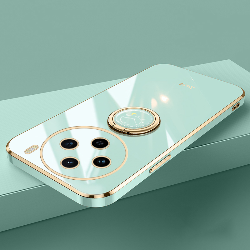 New Phone Case For VIVO X100 Pro Cover Soft 6D Electroplating Antioxidant Ring Bracket Attraction for VIVO X100 Case