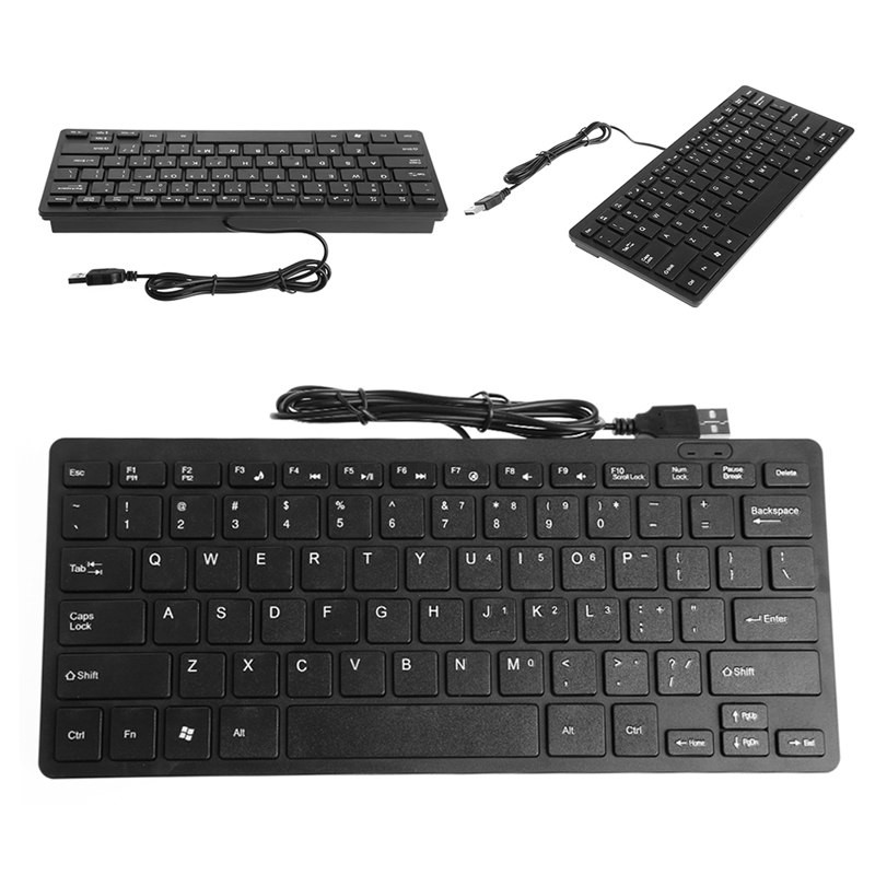 Laptop Mini Keyboard Logic LG-101 Mini USB Wired Keyboard-Black. 