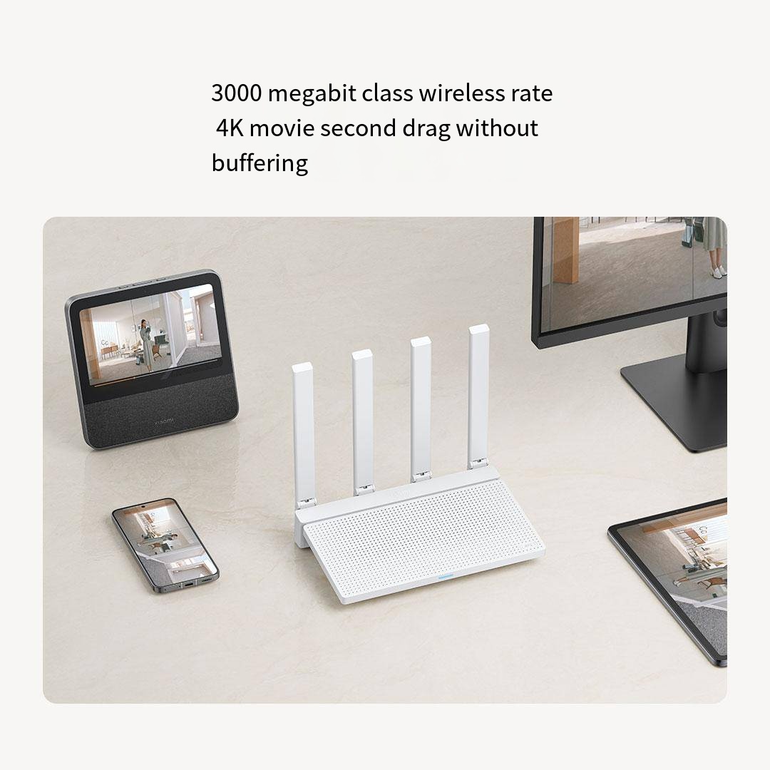 NEW Xiaomi Redmi AX3000T Router WiFi 6 2.4GHz 5GHz 1.3GHz CPU 2X2 160MHz WAN LAN LED NFC Connection For Home Office Games Mi. 