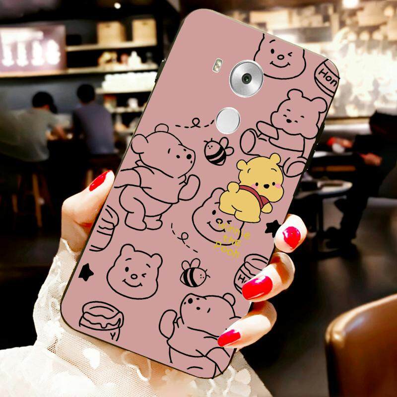 For Huawei Mate 8 Back Cover Case Fashion Cartoon cute little Winnie Soft Silicone Shockproof Camera Lens Protector Phone Cases. 