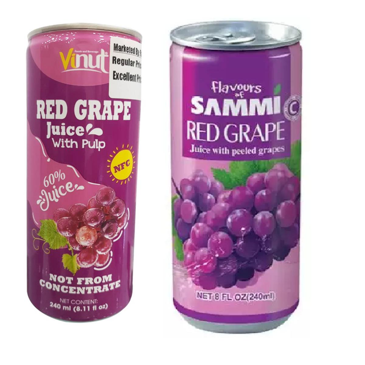 Red Grape Juice Drink Can 240ml