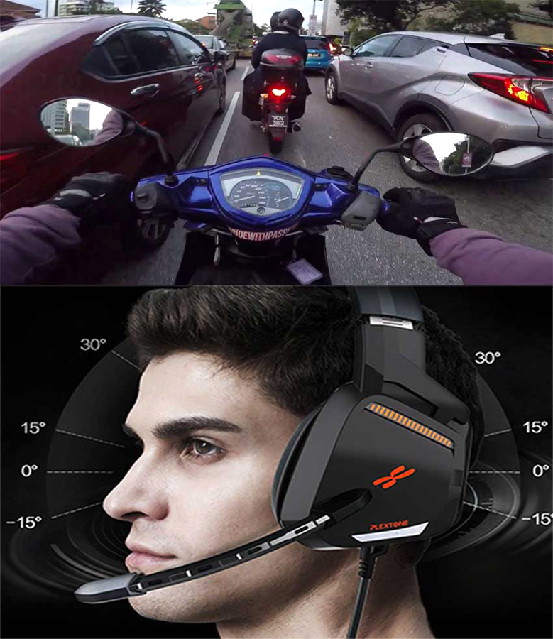 PLEXTONE G800 Gaming Headset, Over-Ear Headphones with Volume Controller, Retractable Microphone, Deep Bass and HD Sound Quality, All Device Support (Black). 