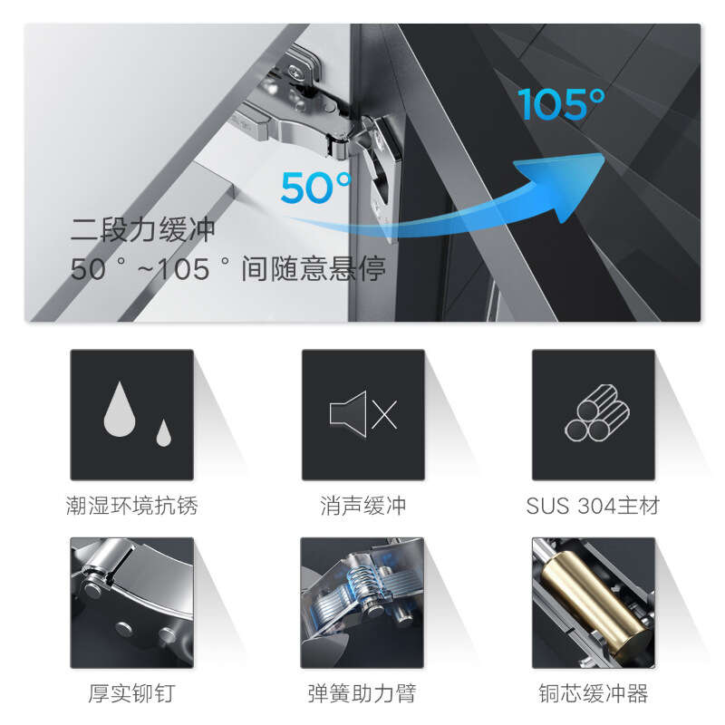 HIGOLD/Humble High 304 Hinged Cabinet and Wardrobe Doors Silent Damping Hydraulic Buffer Door Two Stage Force Hinge. 
