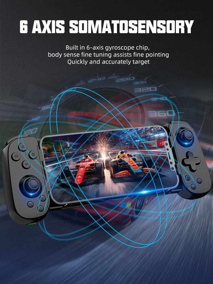 IOSdroid/Applicable to An six-axis gyroscope, mobile joystick PS4 game controller supports VILCORN streaming game controller with. 