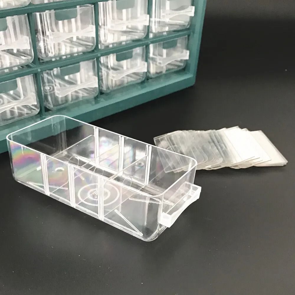 Durable 25 Multi-grid Drawer Parts Box Plastic Components Storage Component Box Sufficient Space Transparent Drawer Tool Box Hardware Parts. 