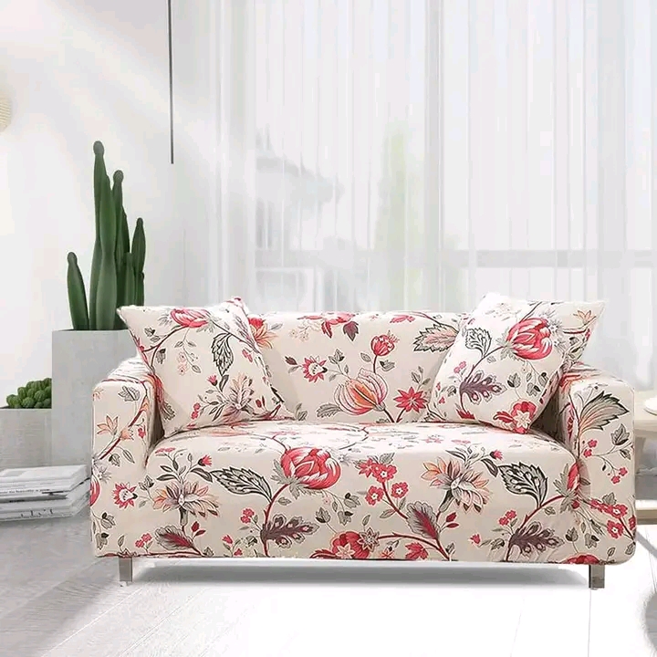 Sofa cover 2+2+1=5 seater stitch printed Design Spandex fabrics by new