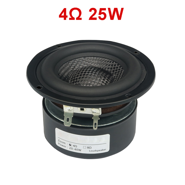 3 Inch Subwoofer Speaker 4Ohm 8Ohm Super Bass Speaker 25W Woofer Low Frequency Glass Fiber Woven Basin Loudspeaker Car Subwoofer. 
