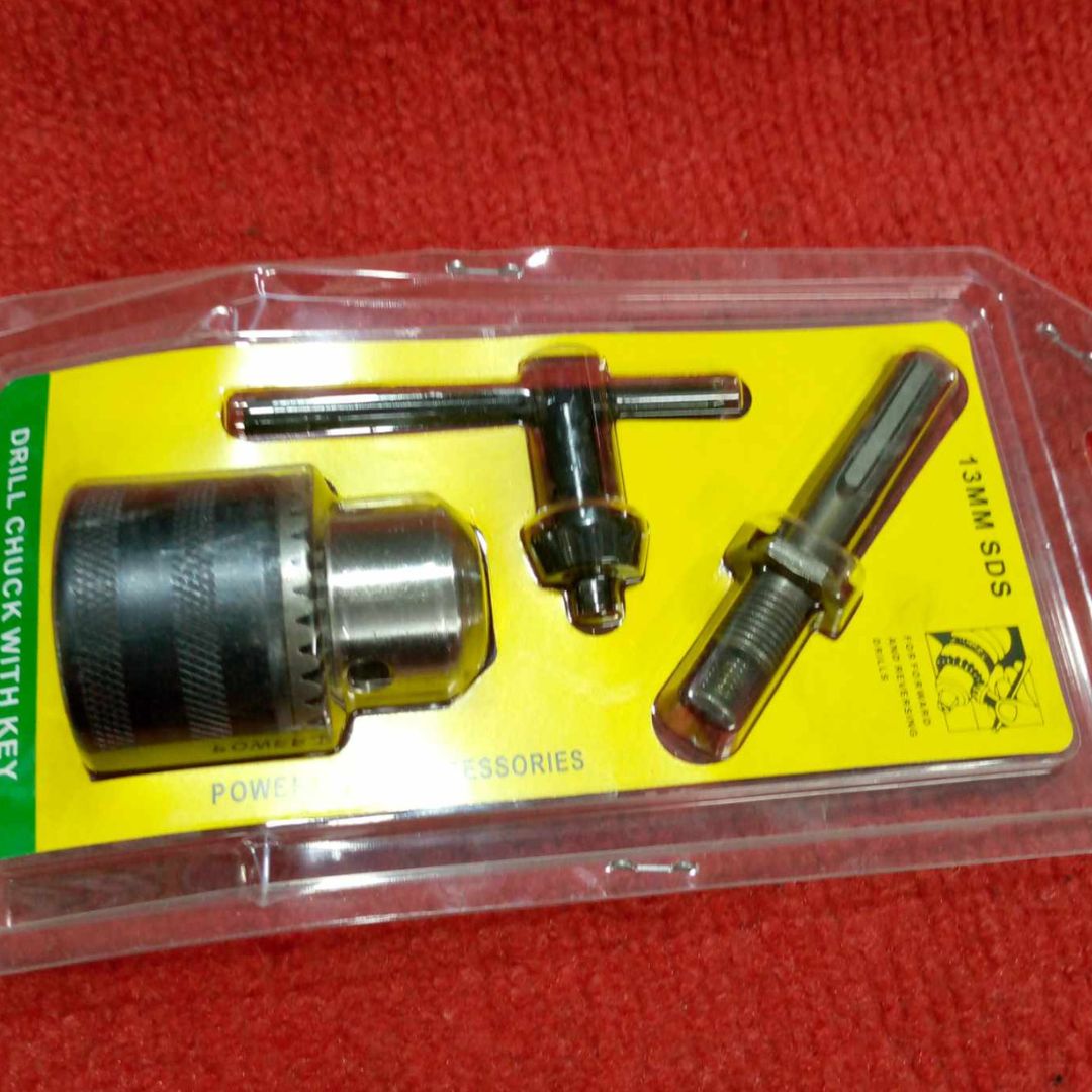 Rotary Hammer Drill Chuck Adapter 1.5-13mm 1/2" 20UNF Thread With SDS Plus Quick Change Drill Chuck Adapter SDS Plus Shank With Wrench Chuck Key Drills & Drivers. 