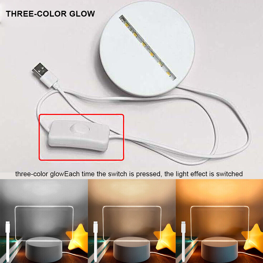 3D Illusion Note Board Creative Led Night Lights USB Power Message Board With Pen Table Lamp. 