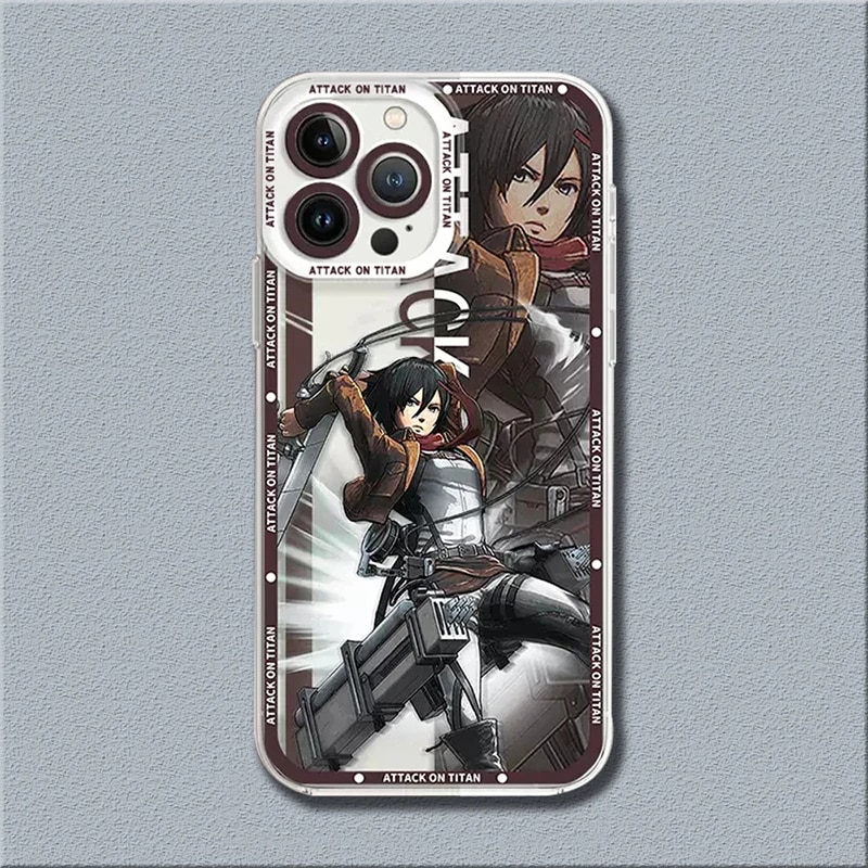 Anime Attack On Titan Clear Phone Case For Samsung Galaxy A14 A34 A54 A13 A23 A33 A53 A73 A32 A52 A72 Soft Shockproof Back Cover. 