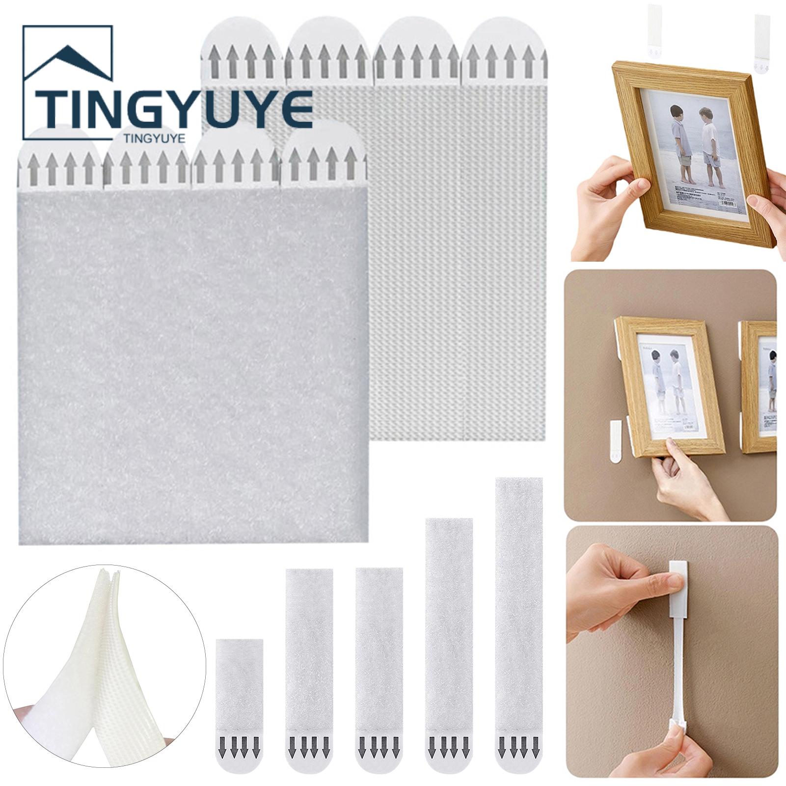Wall-friendly Adhesive Strips Damage-free Large Picture Hanging Strips Heavy Duty Adhesive Hangers for Walls Non-punching Sticky Poster Strips Ideal for Frame Mounting 12 Pairs